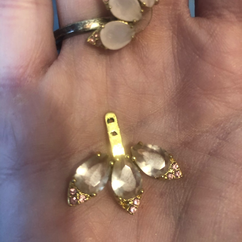 Kate Adjustable Pink Crystal Statement Earrings - image 3